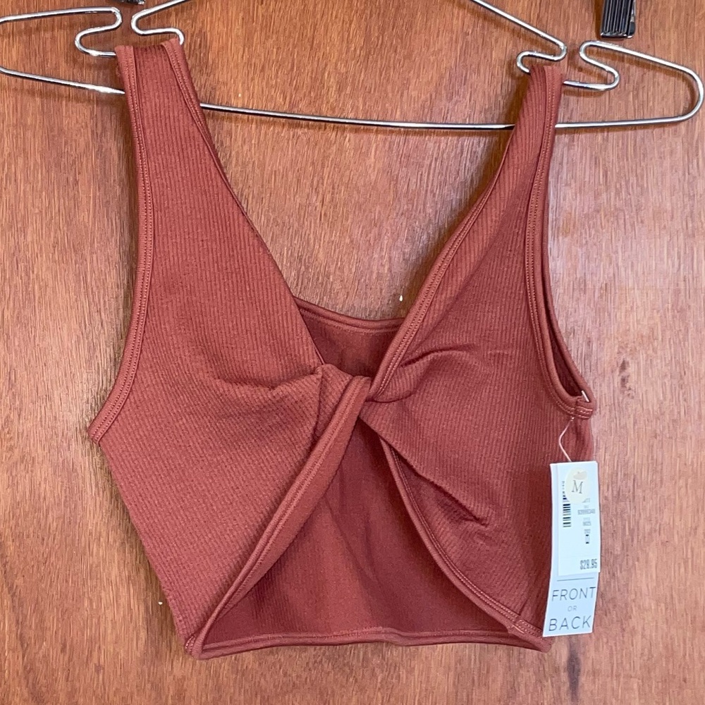 Rust Twist Front Women's Top